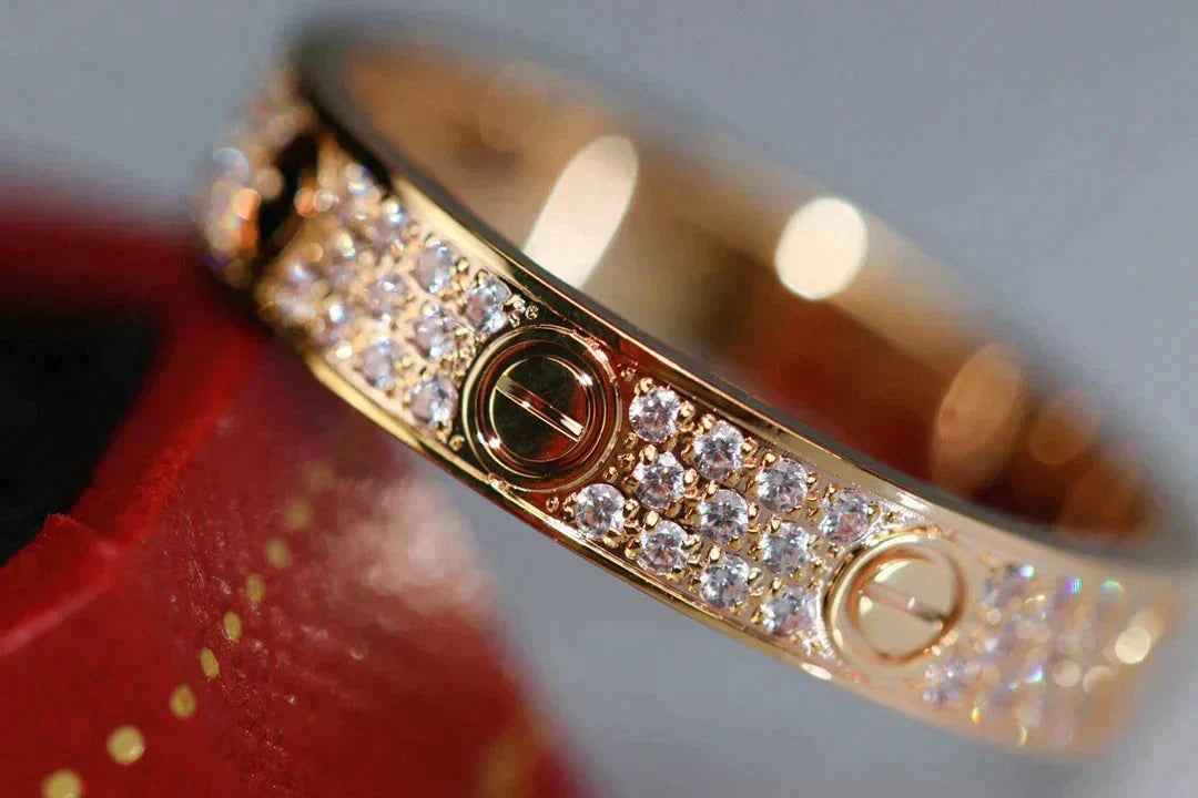 [⭐Hyrra Jewelry]LOVE RING 3.6MM DIAMOND PAVED