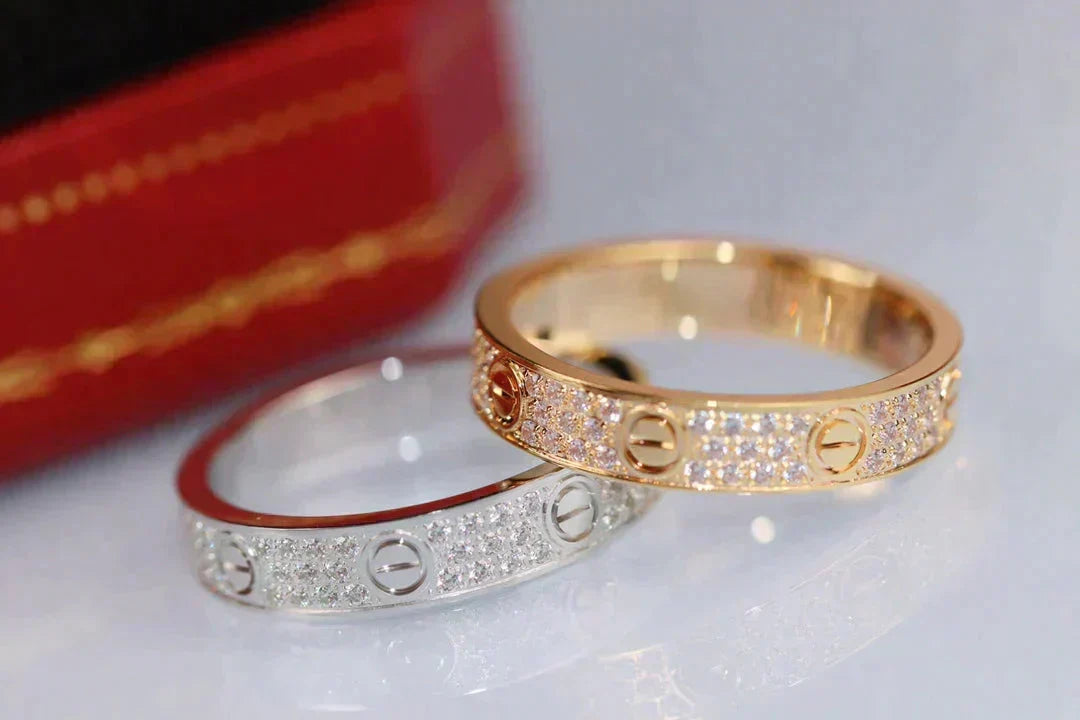 [⭐Hyrra Jewelry]LOVE RING 3.6MM DIAMOND PAVED