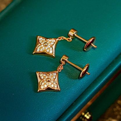 [⭐Hyrra Jewelry]STAR DIAMONDS EARRINGS GOLD