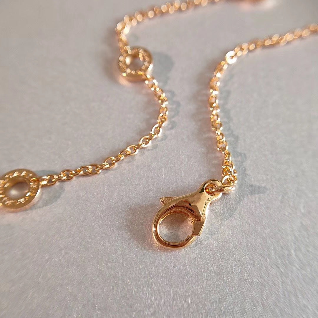 [⭐Hyrra Jewelry]ZERO 1 NECKLACE PINK GOLD
