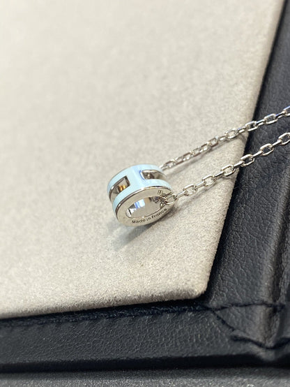[⭐Hyrra Jewelry]POP H LIGHT BLUE NECKLACE