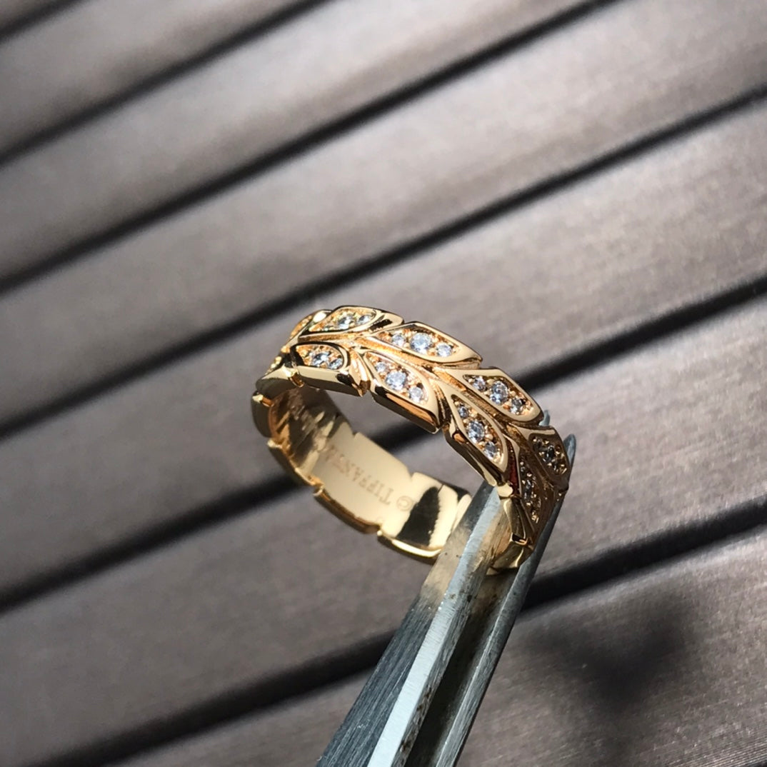 [Hyrra Jewelry]OLIVE LEAF RING DIAMONDS
