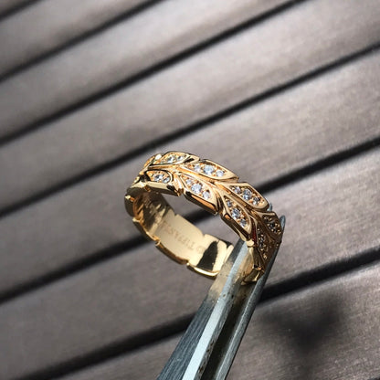 [Hyrra Jewelry]OLIVE LEAF RING DIAMONDS