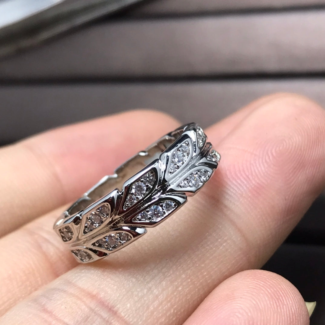 [Hyrra Jewelry]OLIVE LEAF RING DIAMONDS