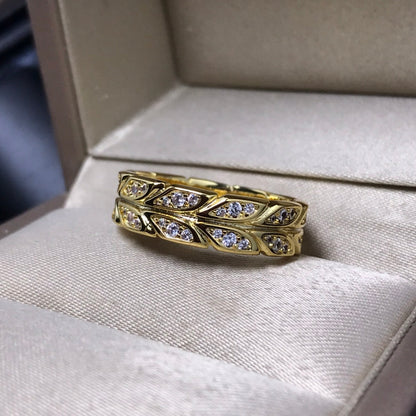 [Hyrra Jewelry]OLIVE LEAF RING DIAMONDS