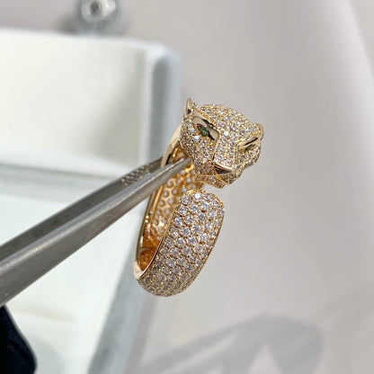 [⭐Hyrra Jewelry]PANTHERE PINK GOLD DIAMOND RING