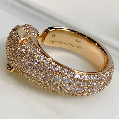 [⭐Hyrra Jewelry]PANTHERE PINK GOLD DIAMOND RING