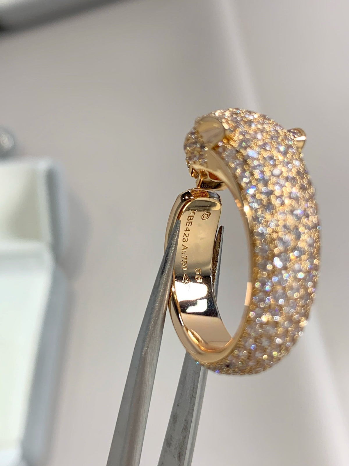 [⭐Hyrra Jewelry]PANTHERE PINK GOLD DIAMOND RING