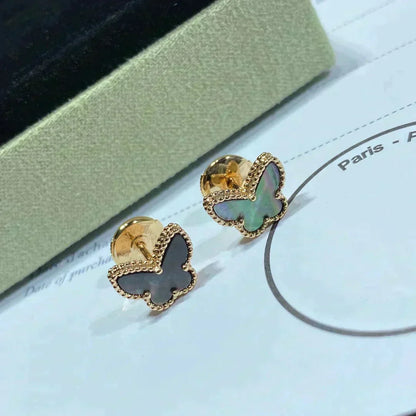 [⭐Hyrra Jewelry]BUTTERFLY DARK MOP  EARRINGS