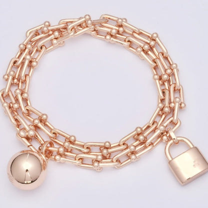 [Hyrra Jewelry]HARDWEAR WRAP PINK GOLD BRACELET