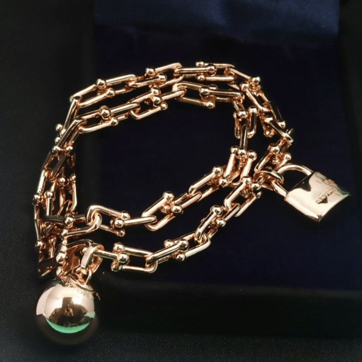[Hyrra Jewelry]HARDWEAR WRAP PINK GOLD BRACELET