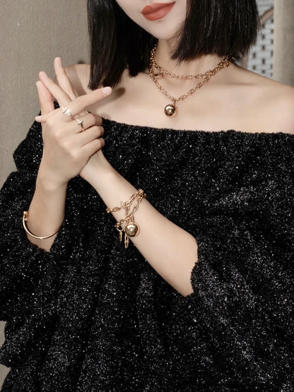 [Hyrra Jewelry]HARDWEAR WRAP PINK GOLD BRACELET