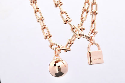 [Hyrra Jewelry]HARDWEAR PINK GOLD WRAP NECKLACE