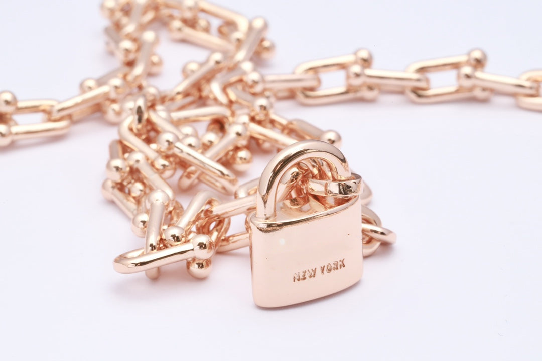[Hyrra Jewelry]HARDWEAR PINK GOLD WRAP NECKLACE
