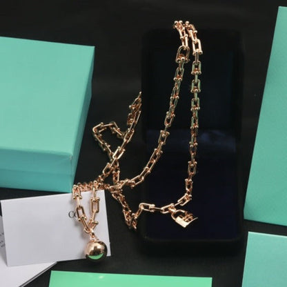 [Hyrra Jewelry]HARDWEAR PINK GOLD WRAP NECKLACE