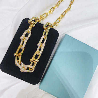 [Hyrra Jewelry]HARDWEAR NECKLACE DIAMOND PAVED