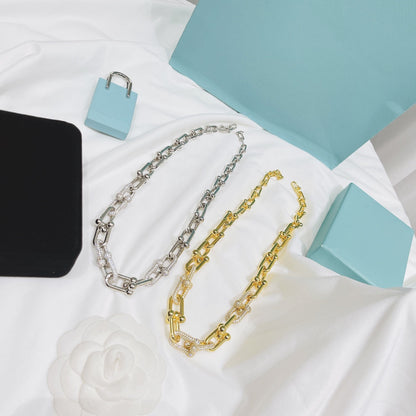 [Hyrra Jewelry]HARDWEAR NECKLACE DIAMOND PAVED