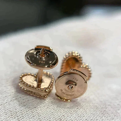 [⭐Hyrra Jewelry]HEART CARNELIAN STUD EARRINGS