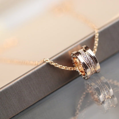 [⭐Hyrra Jewelry]ZERO 1 PINK GOLD DIAMOND NECKLACE