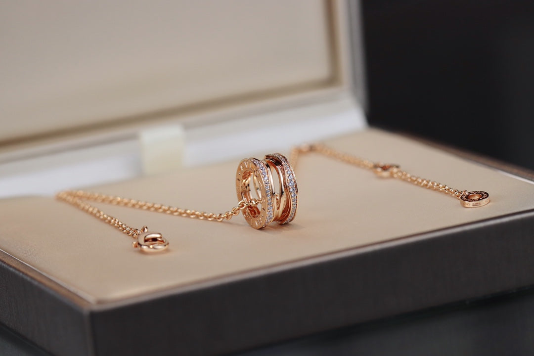[⭐Hyrra Jewelry]ZERO 1 PINK GOLD NECKLACE