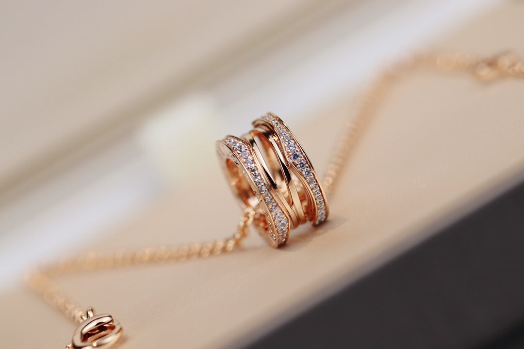 [⭐Hyrra Jewelry]ZERO 1 PINK GOLD NECKLACE
