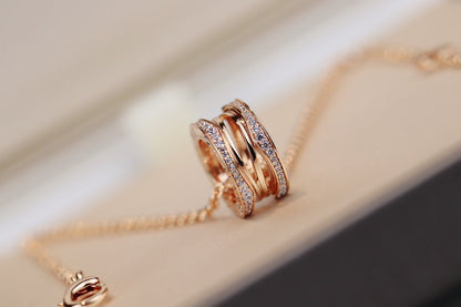 [⭐Hyrra Jewelry]ZERO 1 PINK GOLD NECKLACE