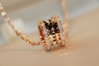 [⭐Hyrra Jewelry]ZERO 1 ROCK PEDANT PINK GOLD NECKLACE