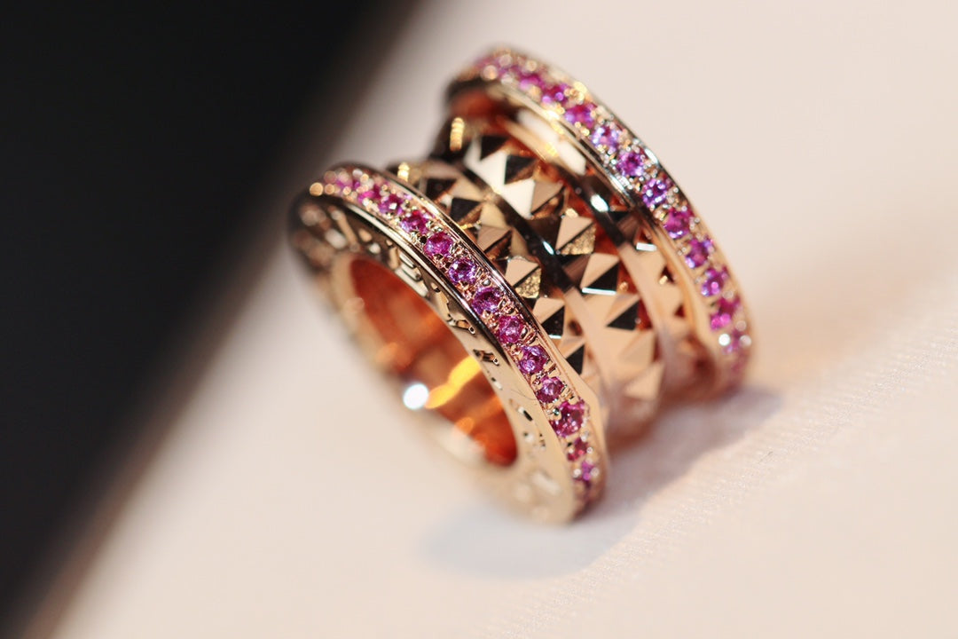 [⭐Hyrra Jewelry]ZERO 1 ROCK PINK GOLD PINK DIAMOND NECKLACE