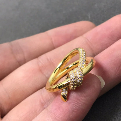 [Hyrra Jewelry]KNOT RING DOUBLE ROW DIAMOND