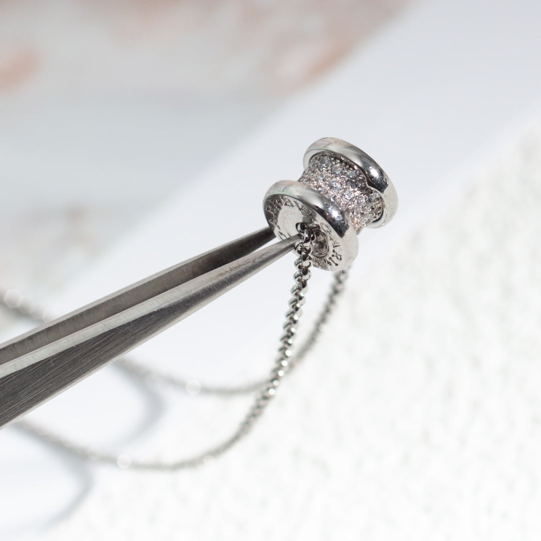 [⭐Hyrra Jewelry]ZERO 1 SILVER DIAMOND NECKLACE