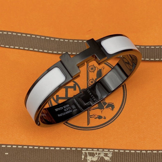 [⭐Hyrra Jewelry]H BRACELET 12MM BLACK WHITE CERAMIC