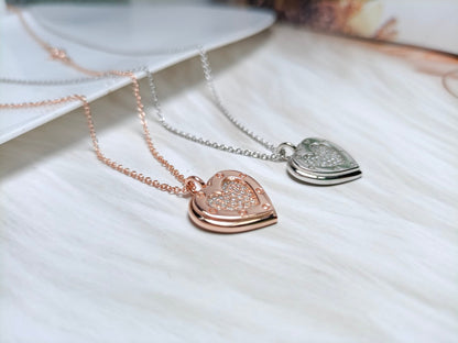 [Hyrra Jewelry]HEART DIAMONDS PEDANT NECKLACE