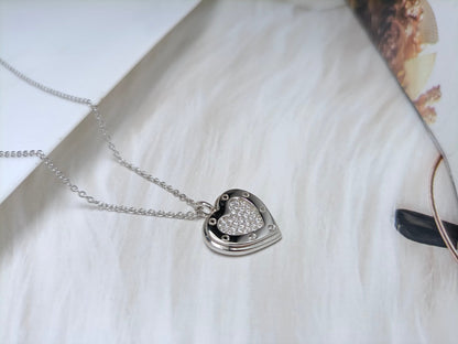 [Hyrra Jewelry]HEART DIAMONDS PEDANT NECKLACE