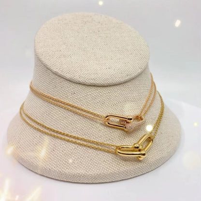 [Hyrra Jewelry]HARDWEAR GOLD DOUBLE LINK NECKLACE