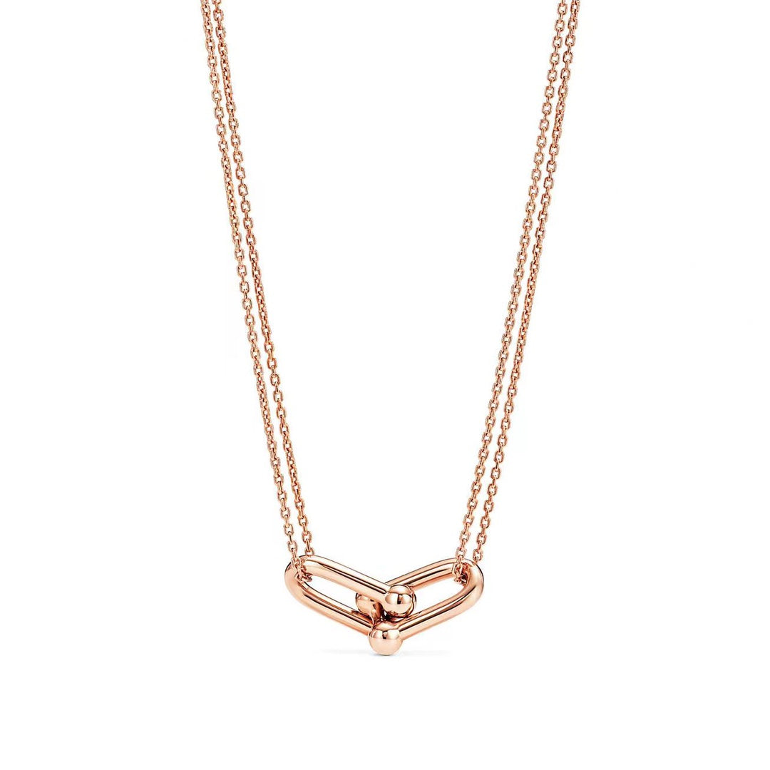 [Hyrra Jewelry]HARDWEAR GOLD DOUBLE LINK NECKLACE