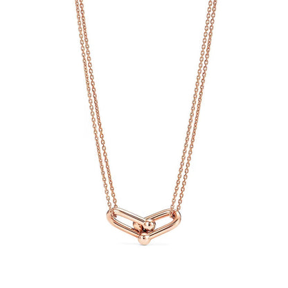 [Hyrra Jewelry]HARDWEAR GOLD DOUBLE LINK NECKLACE