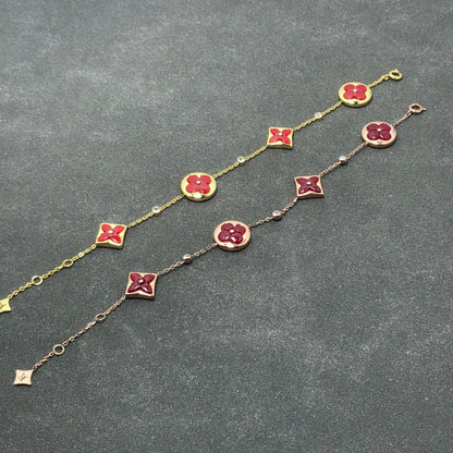 [⭐Hyrra Jewelry]STAR AND SUN CARNELIAN 4 MOTIFS 3 DIAMONDS