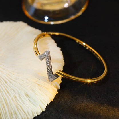 [⭐Hyrra Jewelry]VOLTE UPSITE DOWN GOLD DIAMOND BRACELET