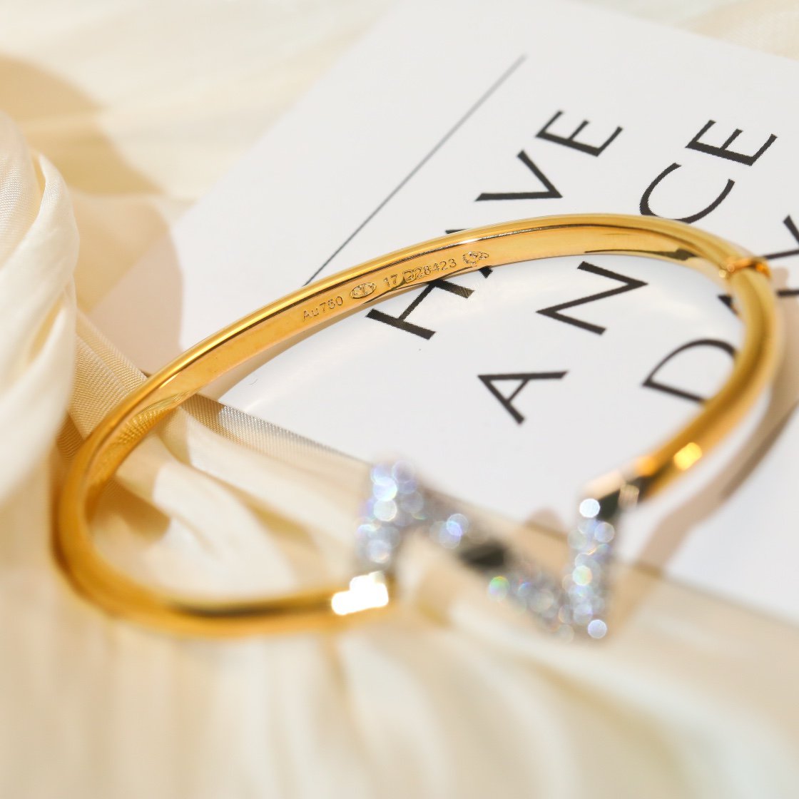 [⭐Hyrra Jewelry]VOLTE UPSITE DOWN GOLD DIAMOND BRACELET