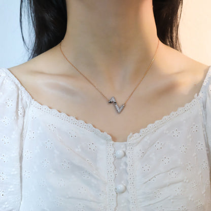 [⭐Hyrra Jewelry]VOLT SILVER DIAMOND PEDANT NECKLACE