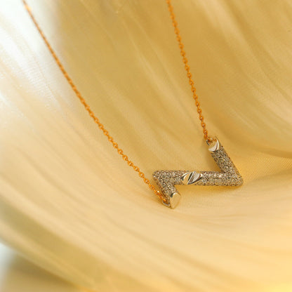 [⭐Hyrra Jewelry]VOLT SILVER DIAMOND PEDANT NECKLACE