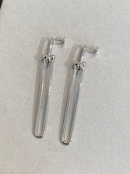 [Hyrra Jewelry]HARDWEAR DOUBLE LONG LINK EARRINGS