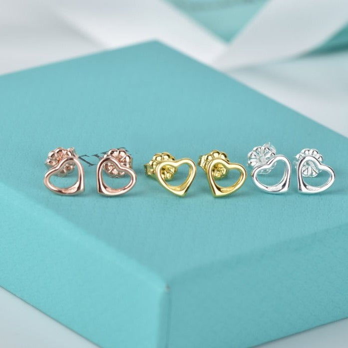 [Hyrra Jewelry]OPEN HEART STUD EARRINGS