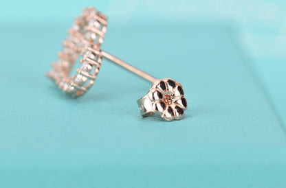 [Hyrra Jewelry]OPEN HEART STUD DIAMOND EARRINGS