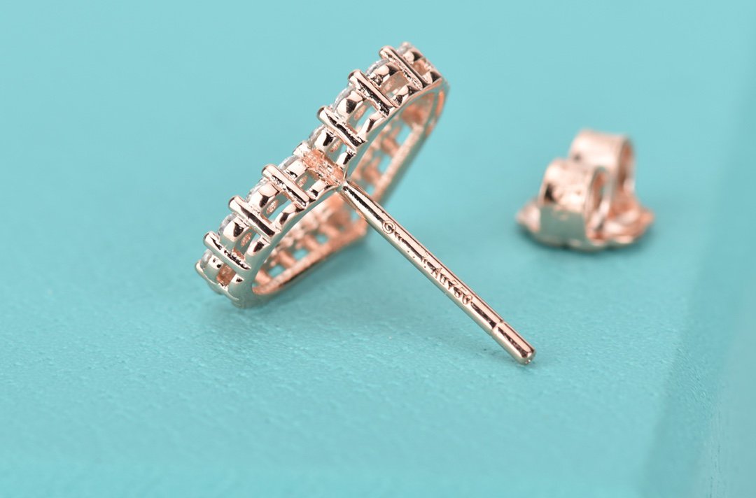 [Hyrra Jewelry]OPEN HEART STUD DIAMOND EARRINGS