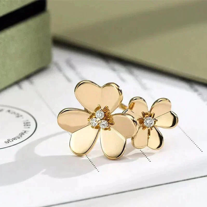 [⭐Hyrra Jewelry]CLOVER COMOS GOLD DIAMOND RING