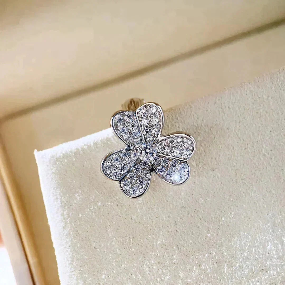 [⭐Hyrra Jewelry]CLOVER COMOS DIAMOND EARRINGS SILVER