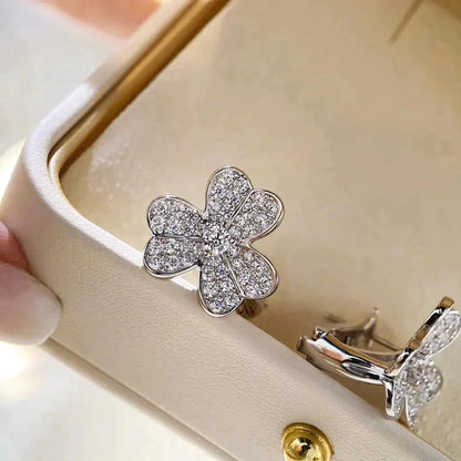 [⭐Hyrra Jewelry]CLOVER COMOS DIAMOND EARRINGS SILVER