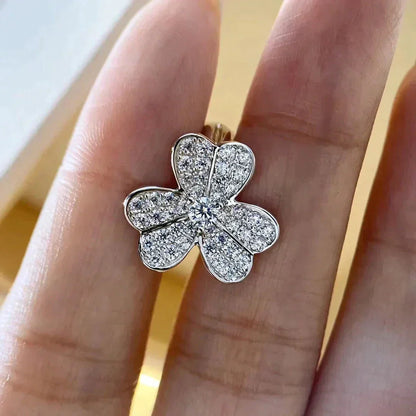 [⭐Hyrra Jewelry]CLOVER COMOS DIAMOND EARRINGS SILVER