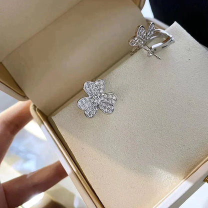 [⭐Hyrra Jewelry]CLOVER COMOS DIAMOND EARRINGS SILVER